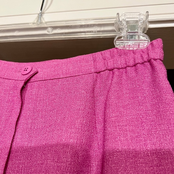 NWOT Le Suit Petite 2-Piece Skirt Top Jacket Suit Fuchsia Pink Size 8P 8 Petite - Picture 3 of 3